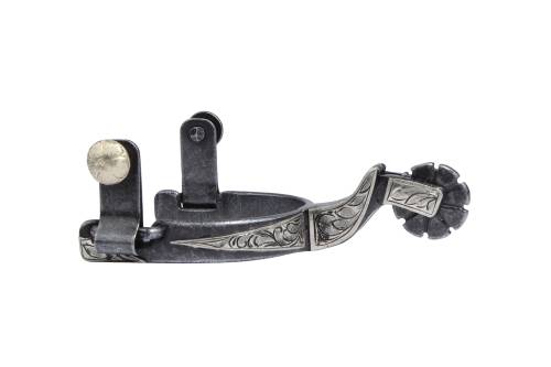 PROFESSIONALS CHOICE ROWEL SPUR - GUN METAL W/ SILVER