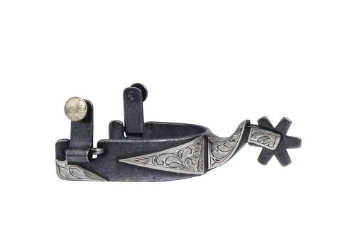 PROFESSIONALS CHOICE ROWEL SPUR - GUN METAL W/ SILVER