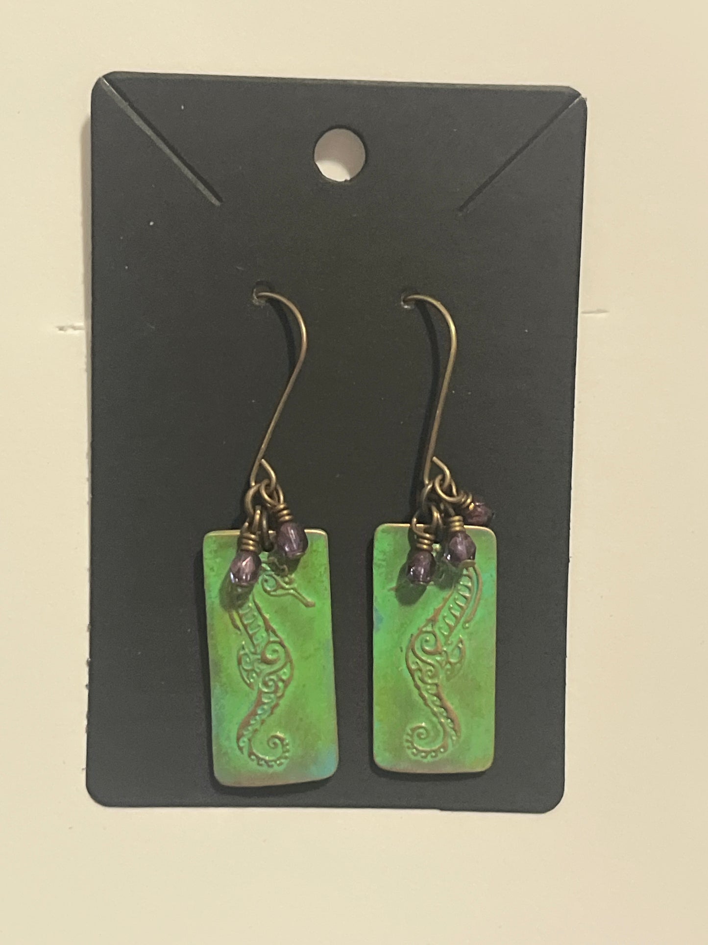 La Plume Noire Solid Brass Artisan Earrings