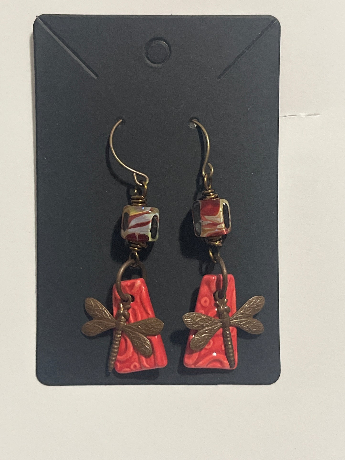 La Plume Noire Ceramic Dangle Earrings