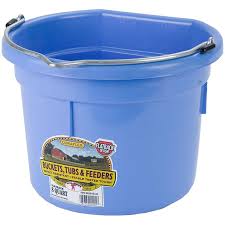 LITTLE GIANT Flat Back Plastic Bucket