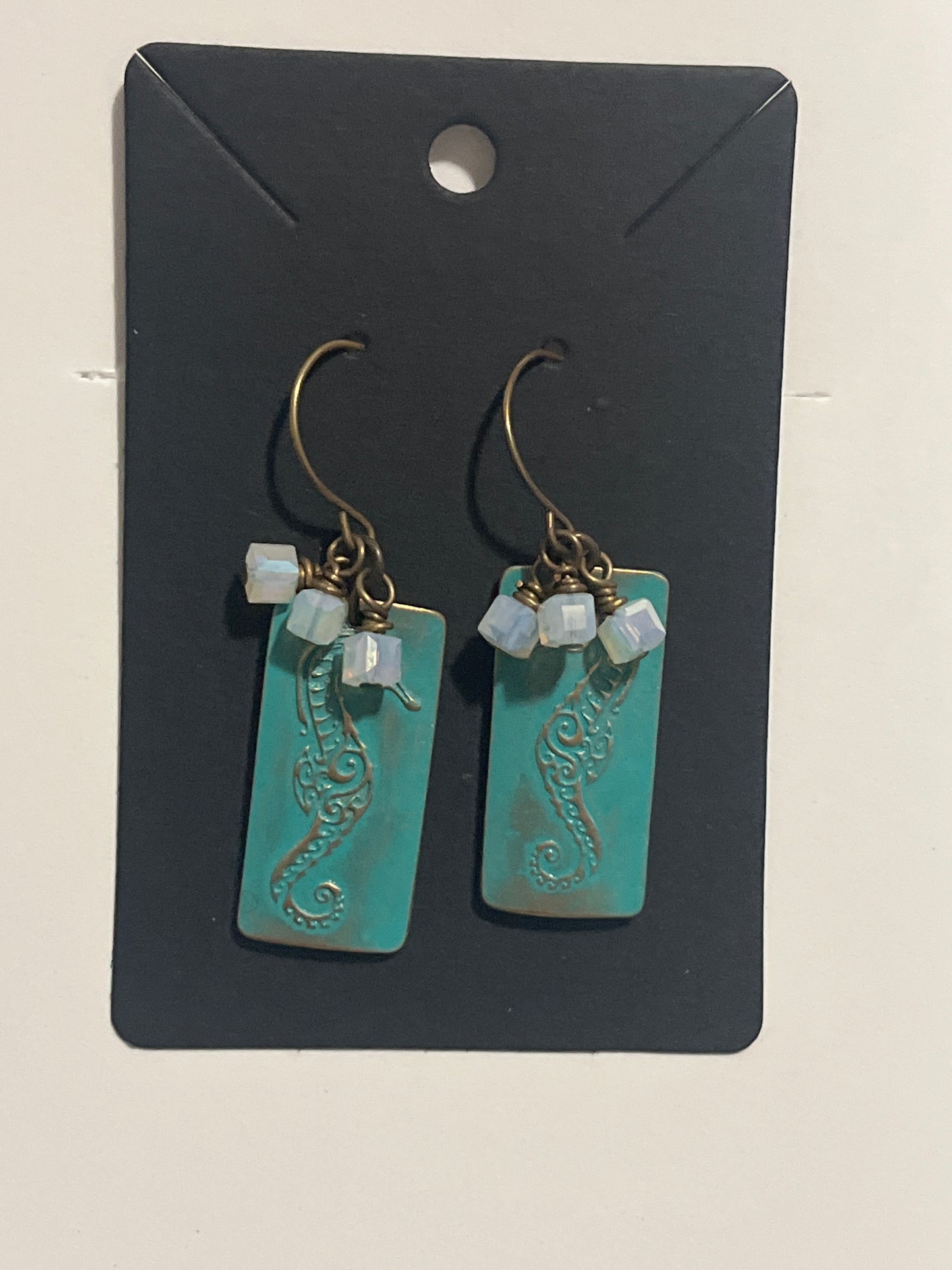 La Plume Noire Solid Brass Artisan Earrings