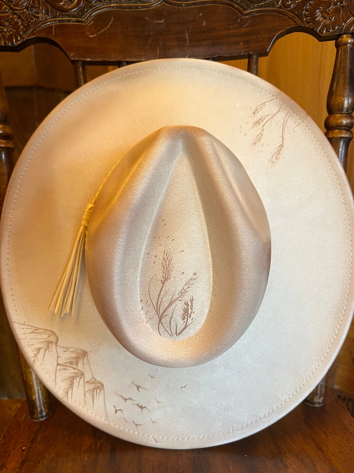 Mane & Feather Pyrography Burned Hats