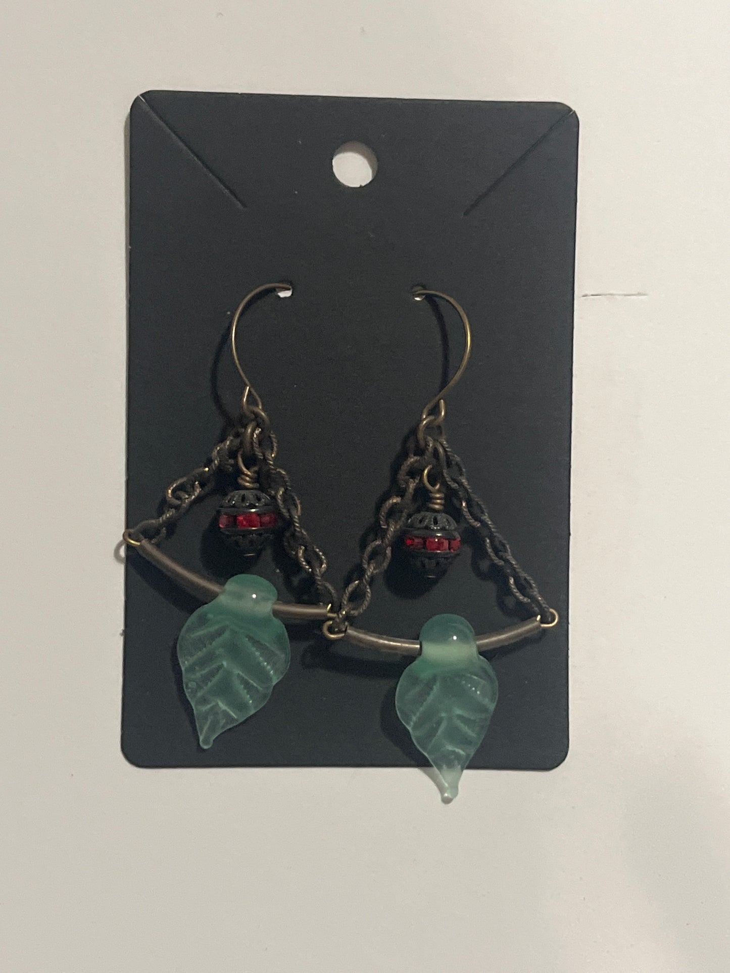 La Plume Noire Glass Leaf Dangles
