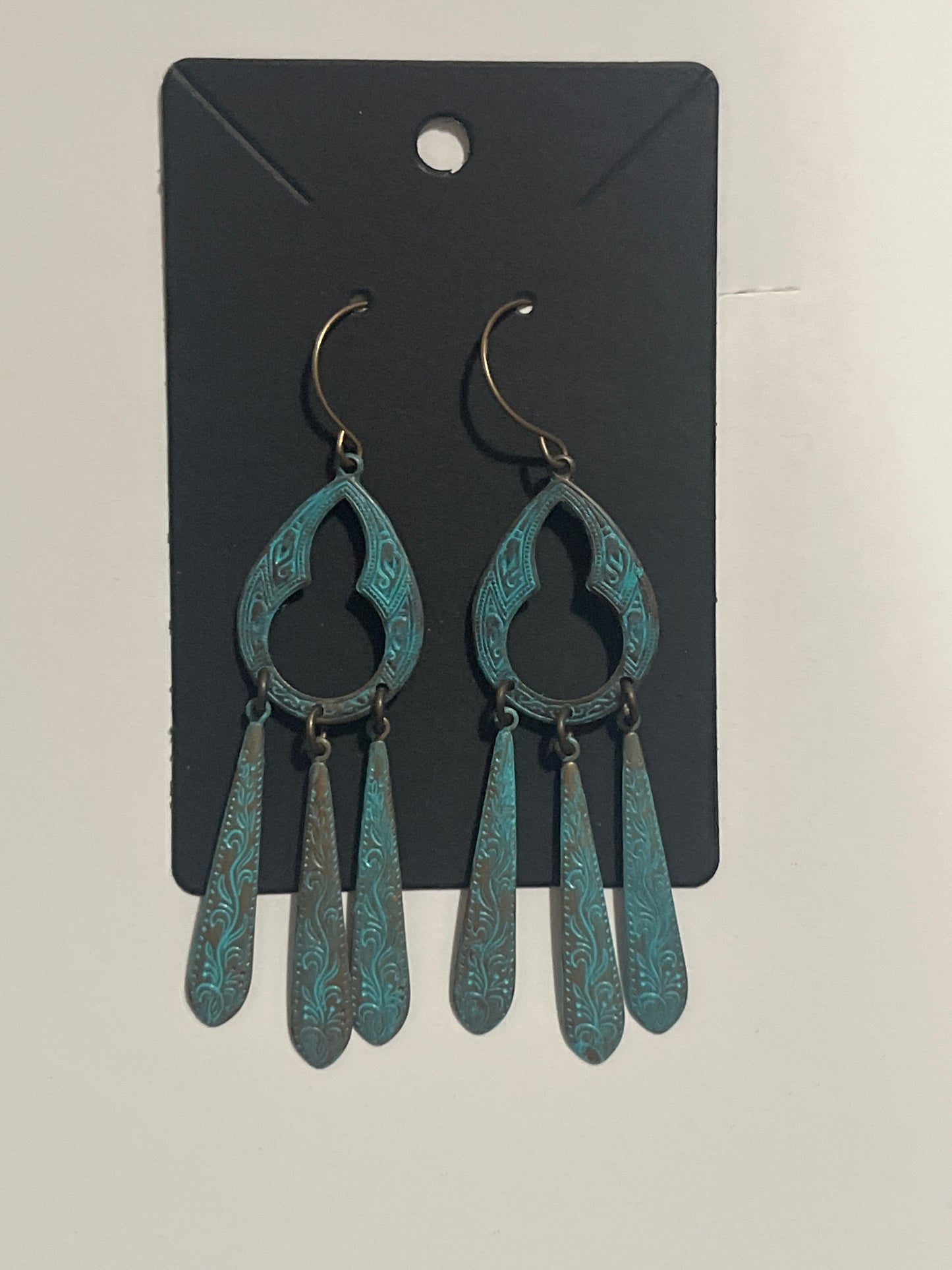 La Plume Noire Verdigris Earrings