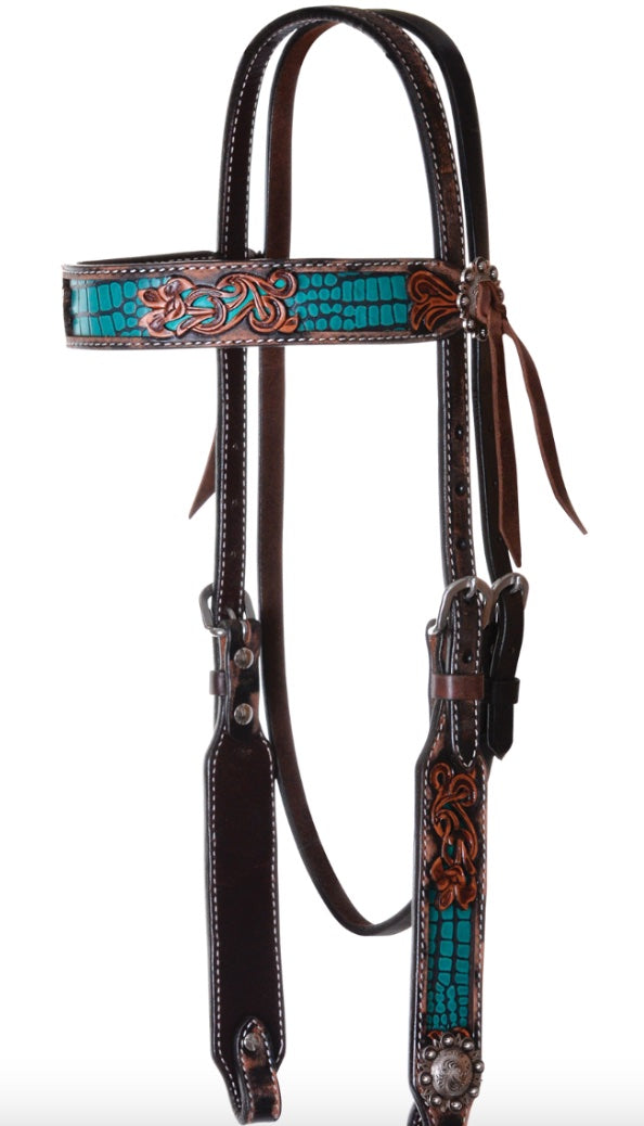Circle Y of Yoakum INLAID FILIGREE BROWBAND HEADSTALL