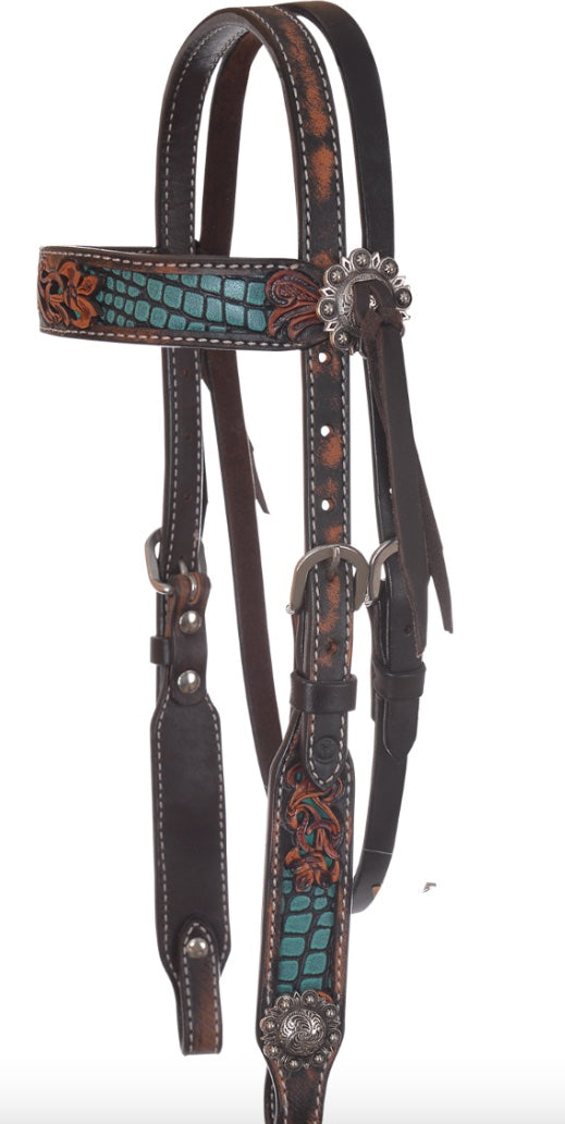 Circle Y of Yoakum INLAID FILIGREE BROWBAND HEADSTALL
