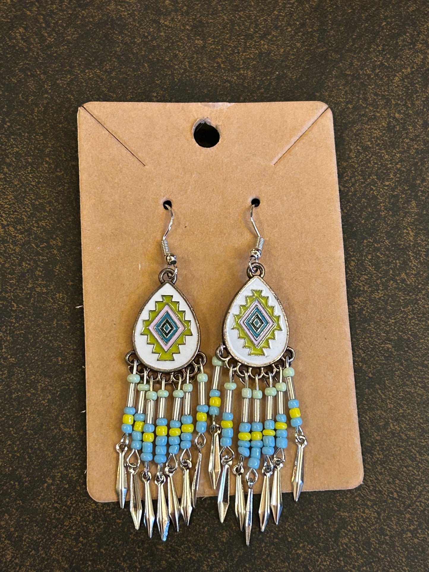 Hand-Beaded Earrings by Kokum Daniels of One Arrow Reserve