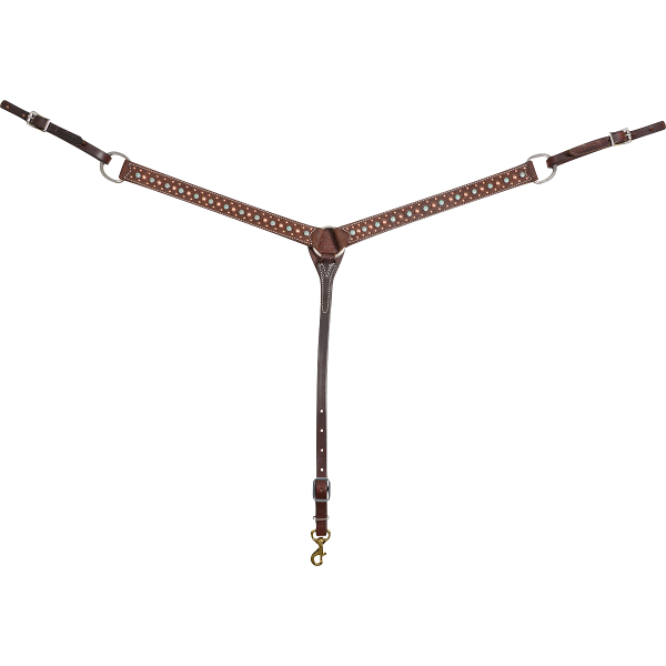 Martin Saddlery Floral Dotted Breastcollar (Chocolate)