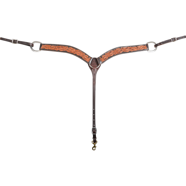 Martin Saddlery Floral Tooled Breastcollar