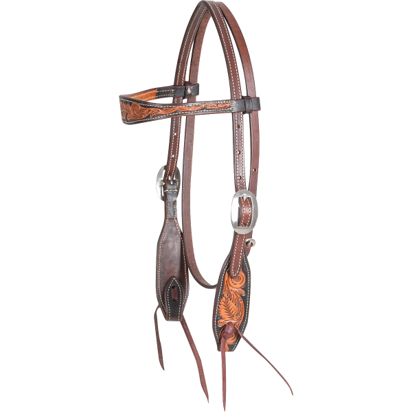 Martin Saddlery Floral Tooled Browband Headstall