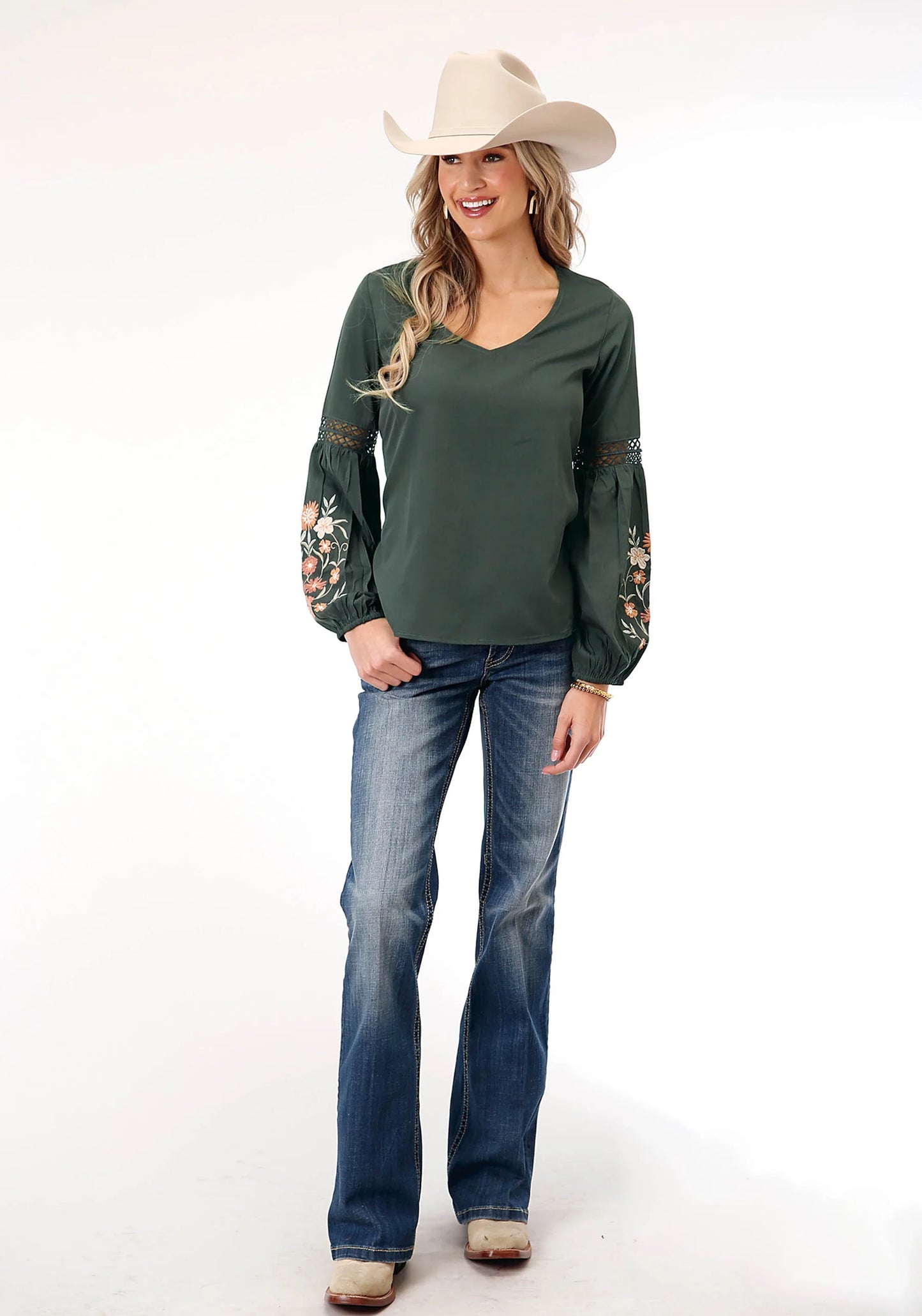 ROPER Ladies Poly Crepe Blouse