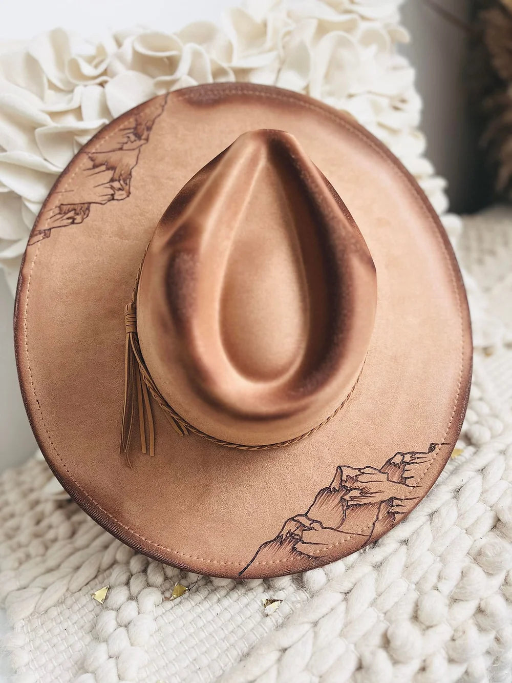 Mane & Feather Pyrography Burned Hats