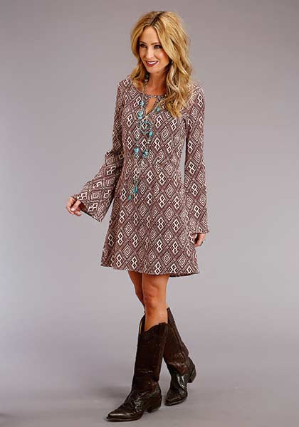 Stetson Ladies Rayon Aztec Print Dress