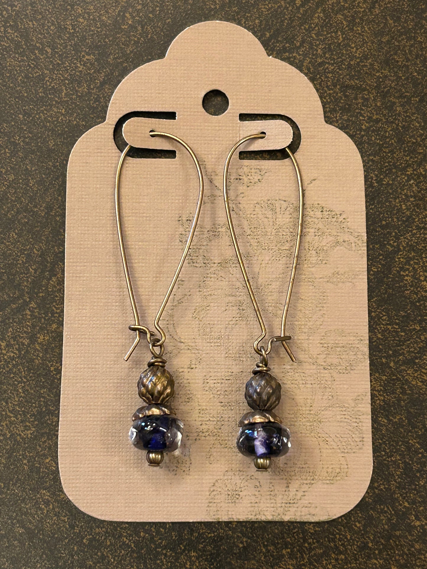 La Plume Noire Solid Brass Artisan Earrings
