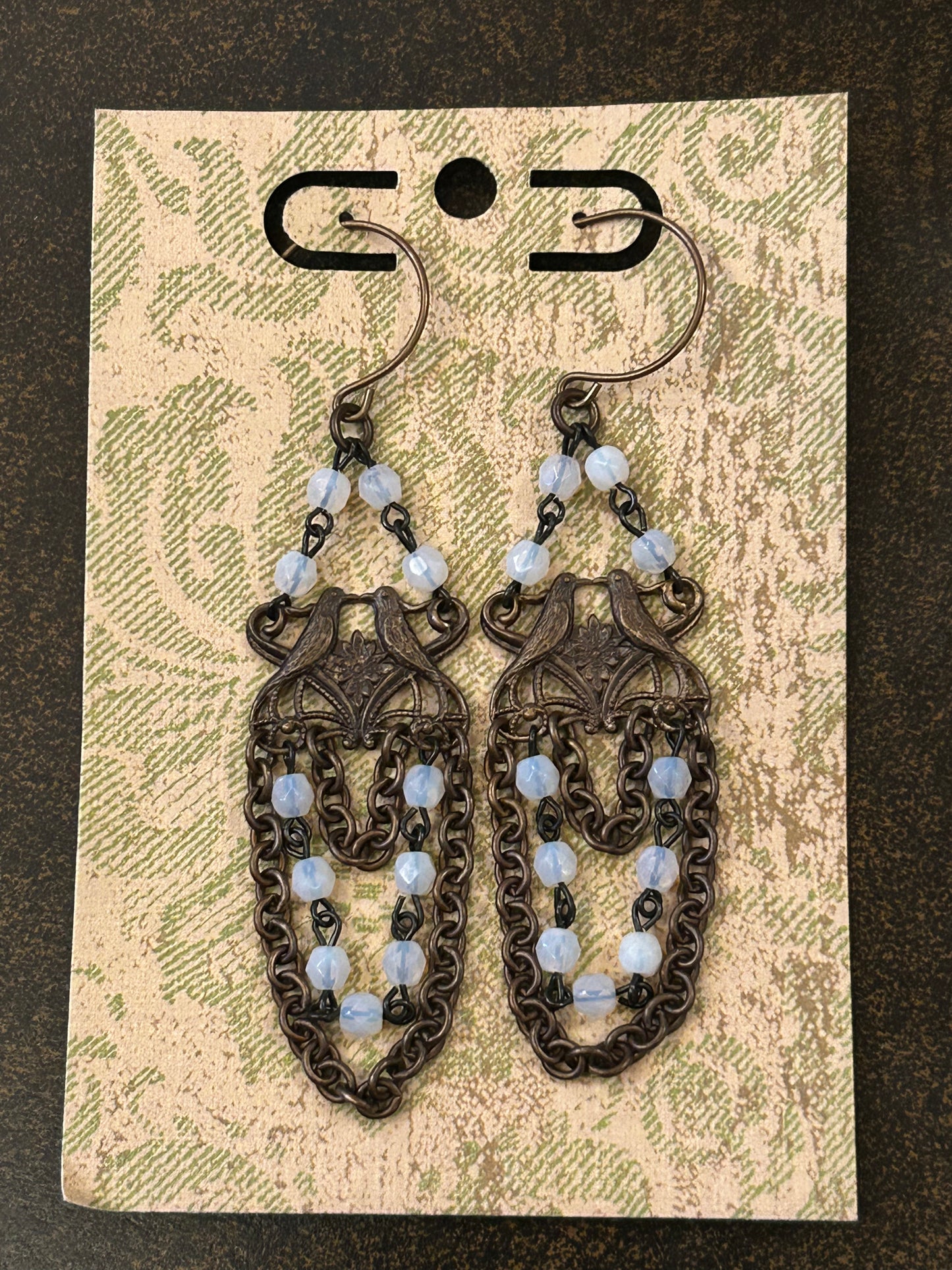 La Plume Noire Solid Brass Artisan Earrings