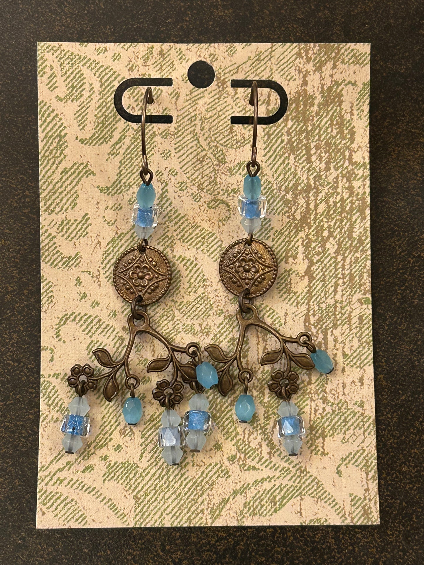 La Plume Noire Solid Brass Artisan Earrings