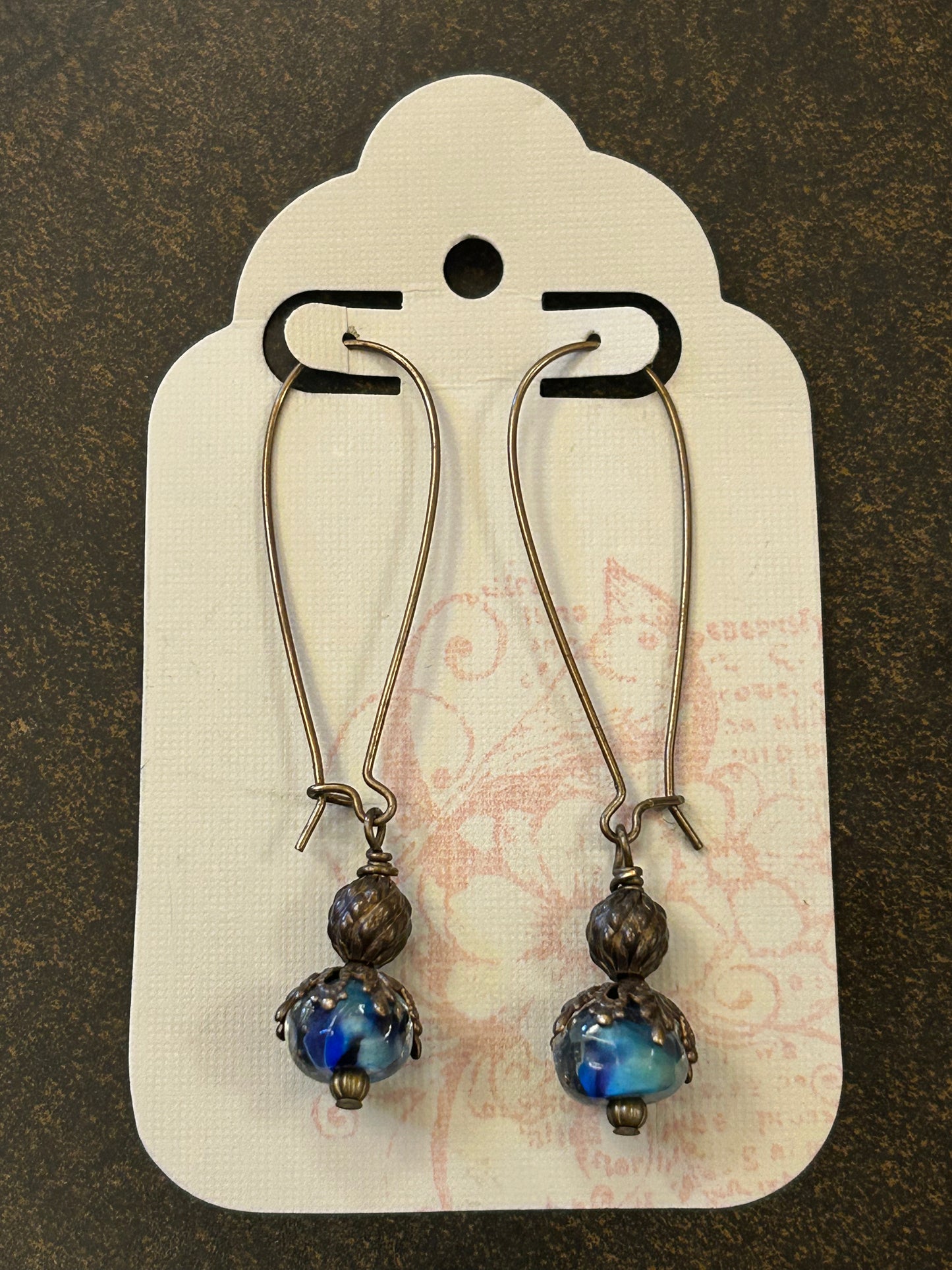 La Plume Noire Solid Brass Artisan Earrings