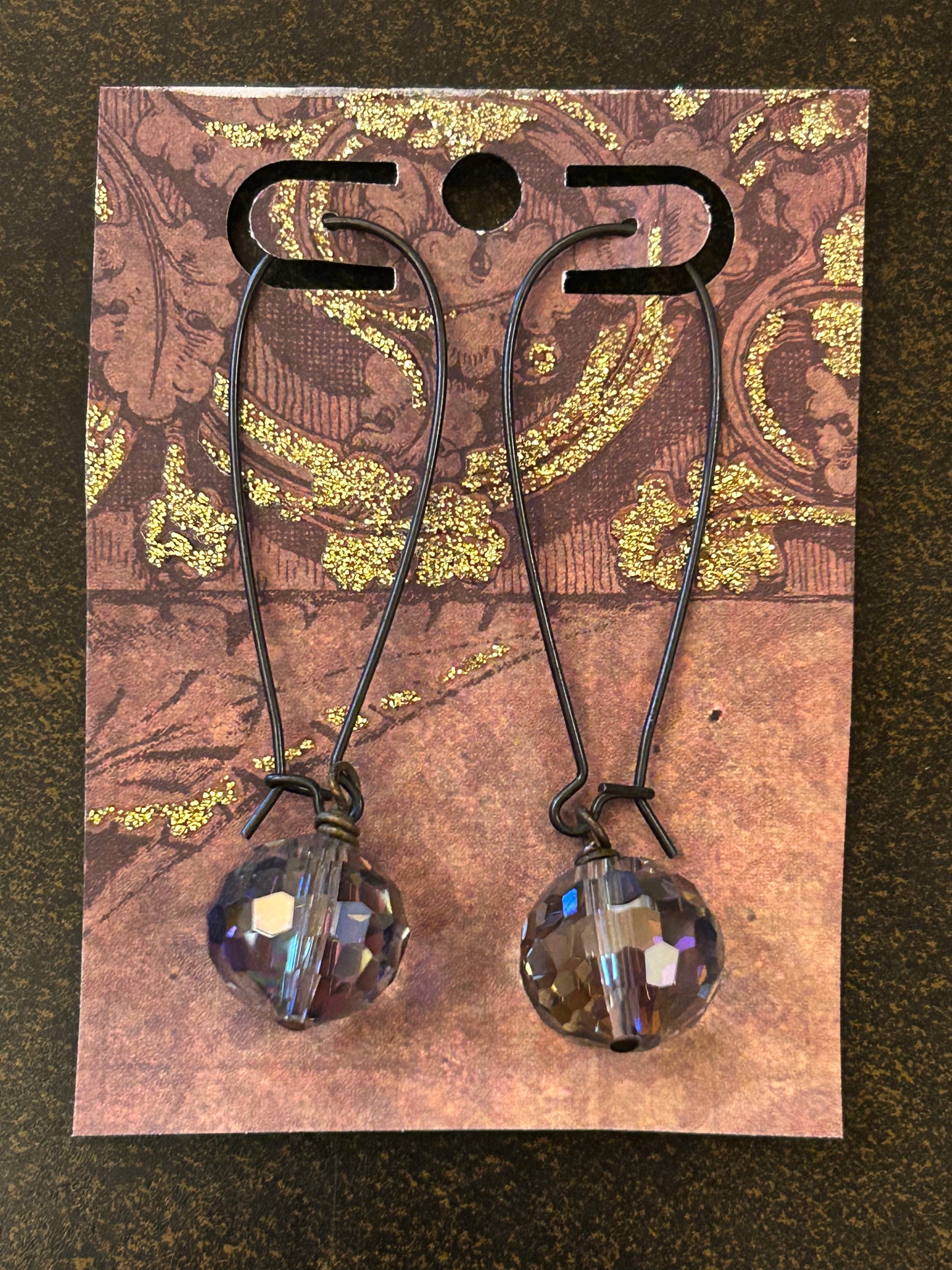 La Plume Noire Solid Brass Artisan Earrings