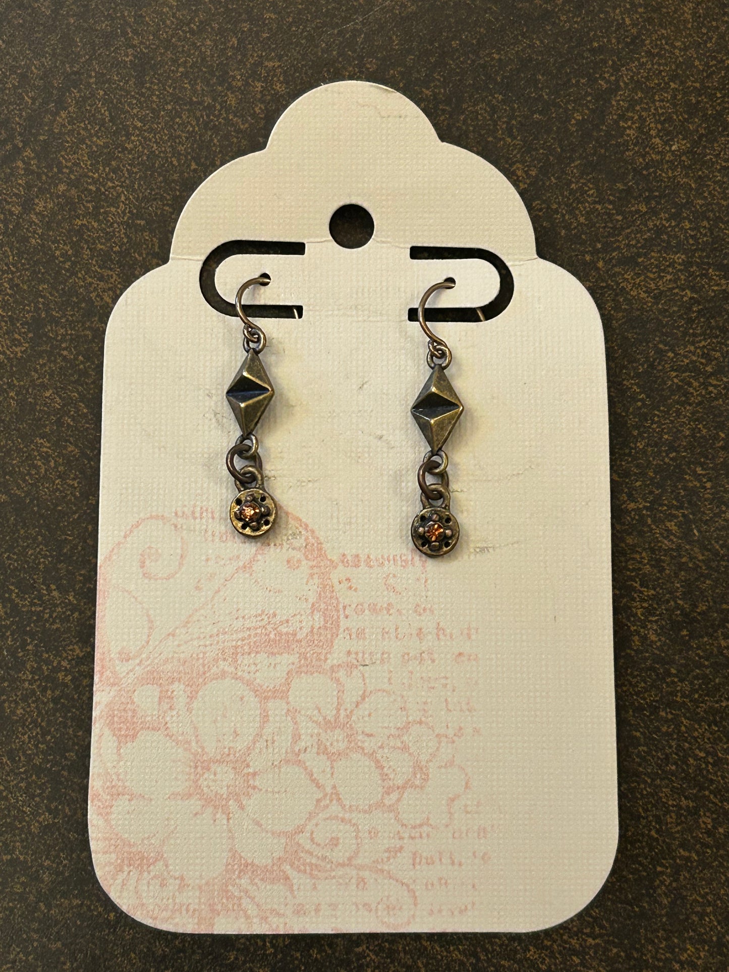 La Plume Noire Solid Brass Artisan Earrings