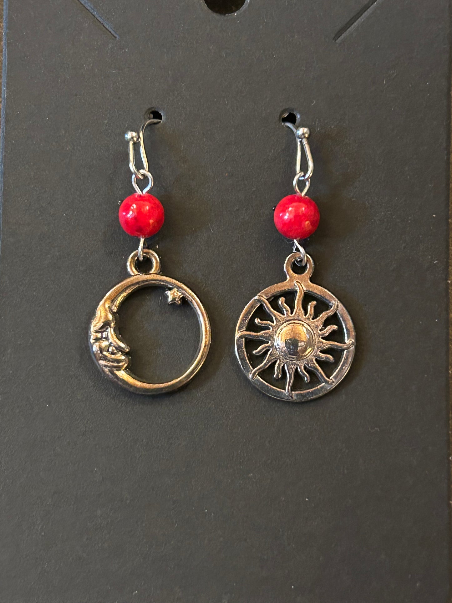 La Plume Noire Stainless Steel Gemstone Earrings
