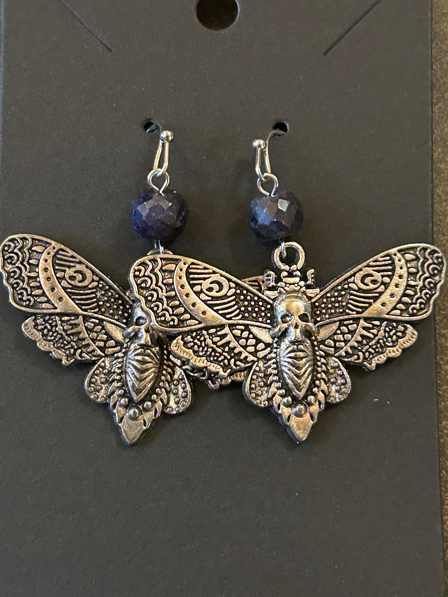 La Plume Noire Stainless Steel Gemstone Earrings