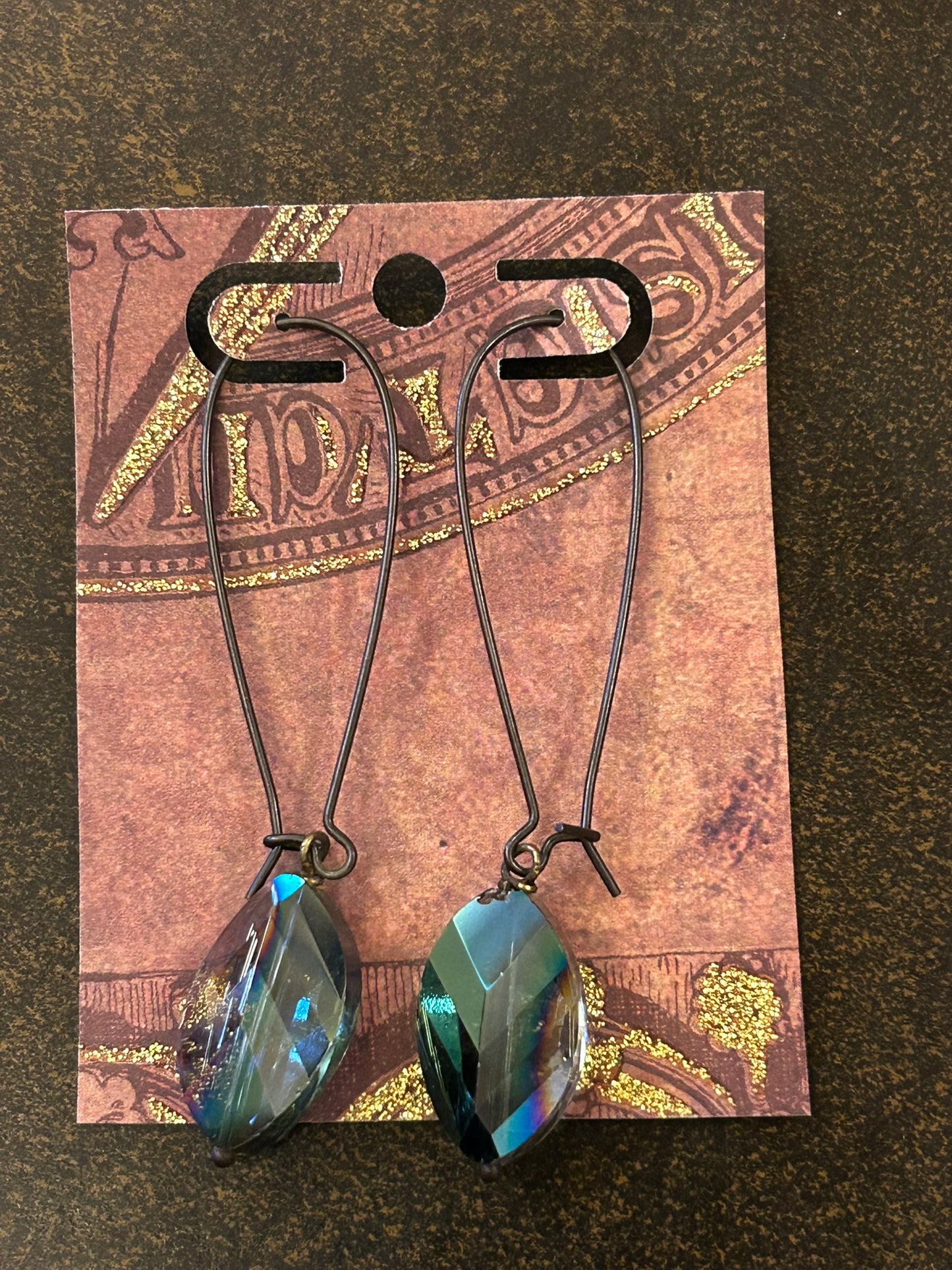 La Plume Noire Solid Brass Artisan Earrings