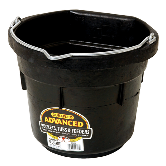 LITTLE GIANT Flat Rubber Bucket 8qt