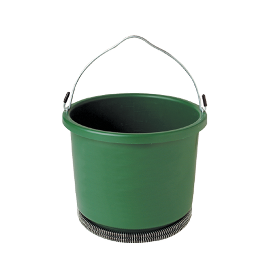 FARM INNOVATORS Plastic Heated Bucket Round 9qt HB60 (Green)