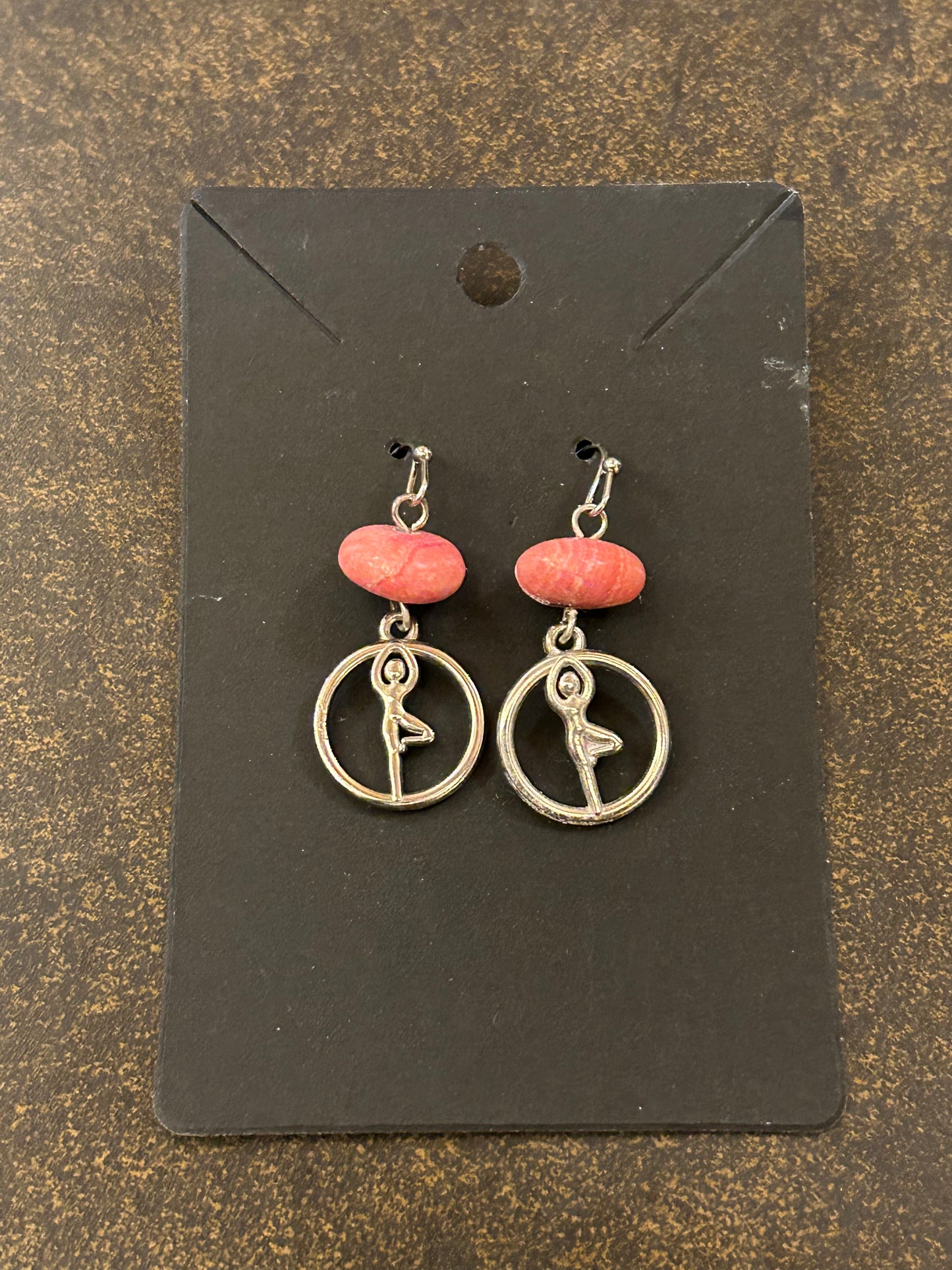 La Plume Noire Stainless Steel Gemstone Earrings