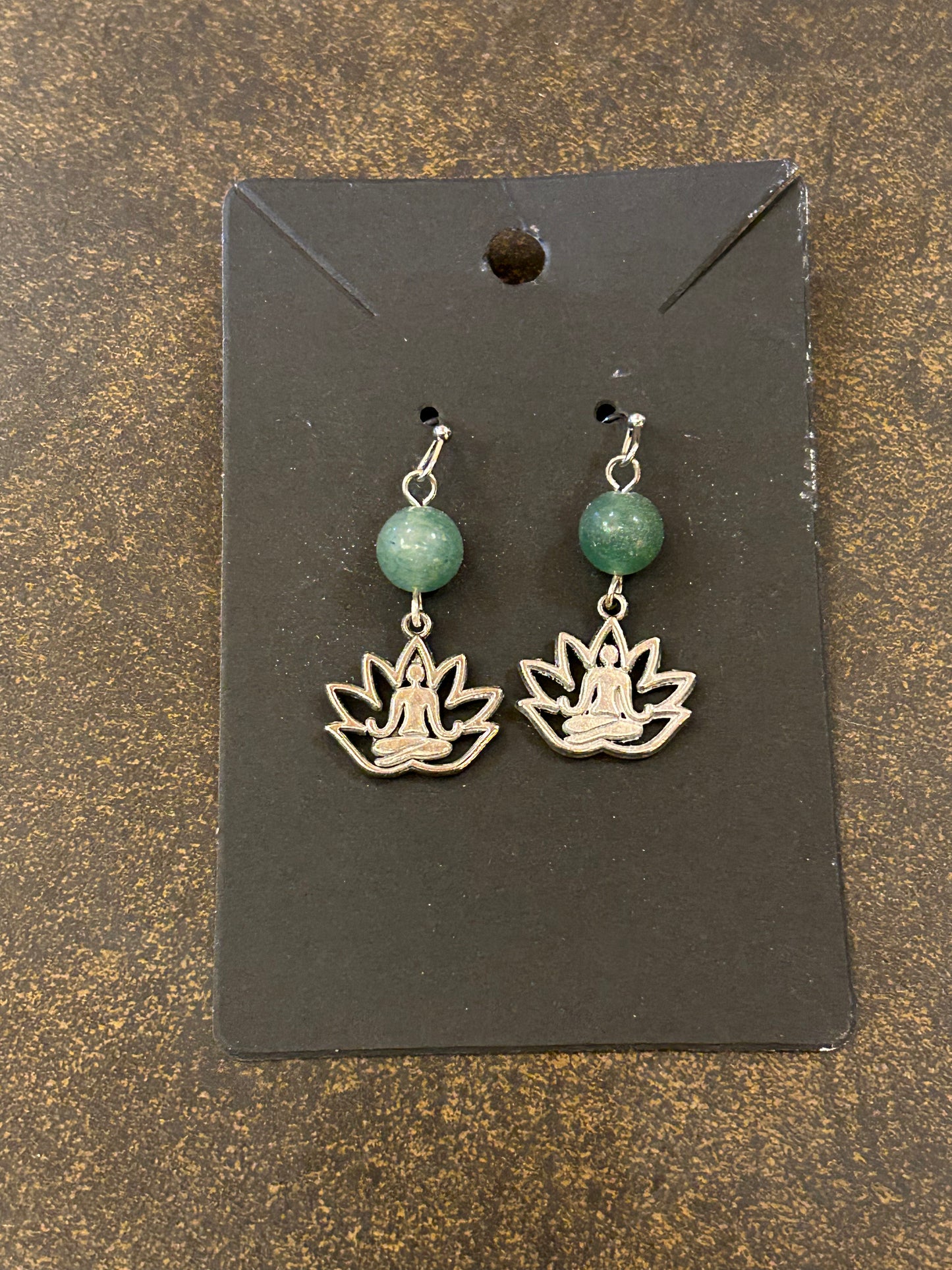 La Plume Noire Stainless Steel Gemstone Earrings