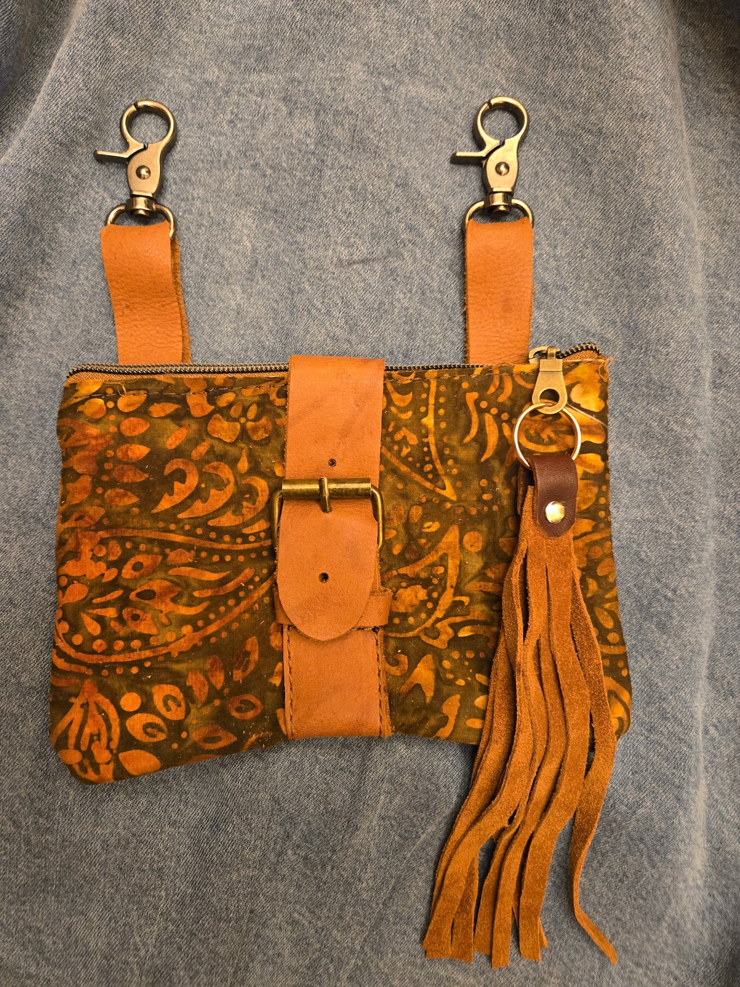 Mane & Feather Leather Clip-On Cell Phone Bags