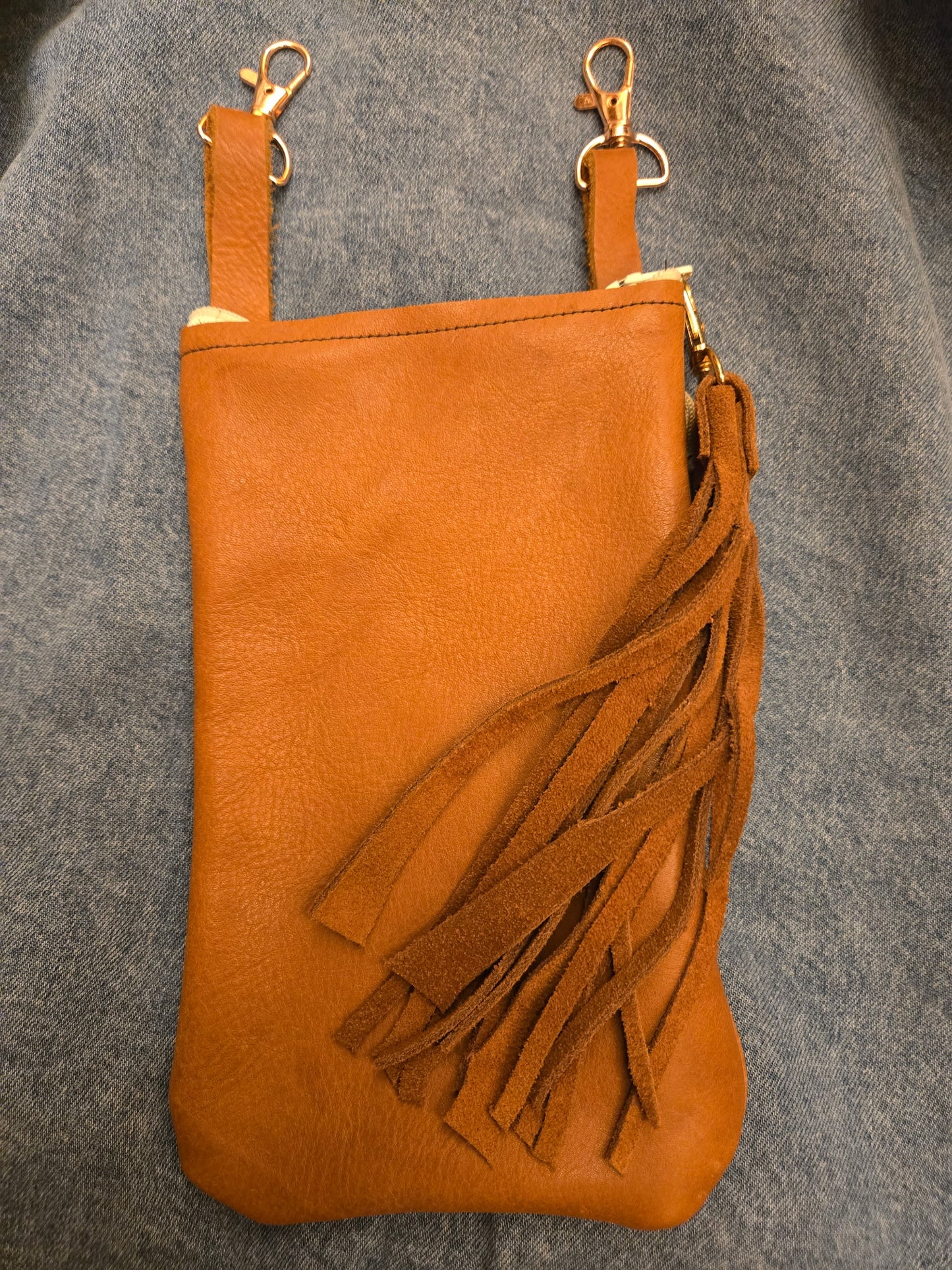 Mane & Feather Leather Clip-On Cell Phone Bags