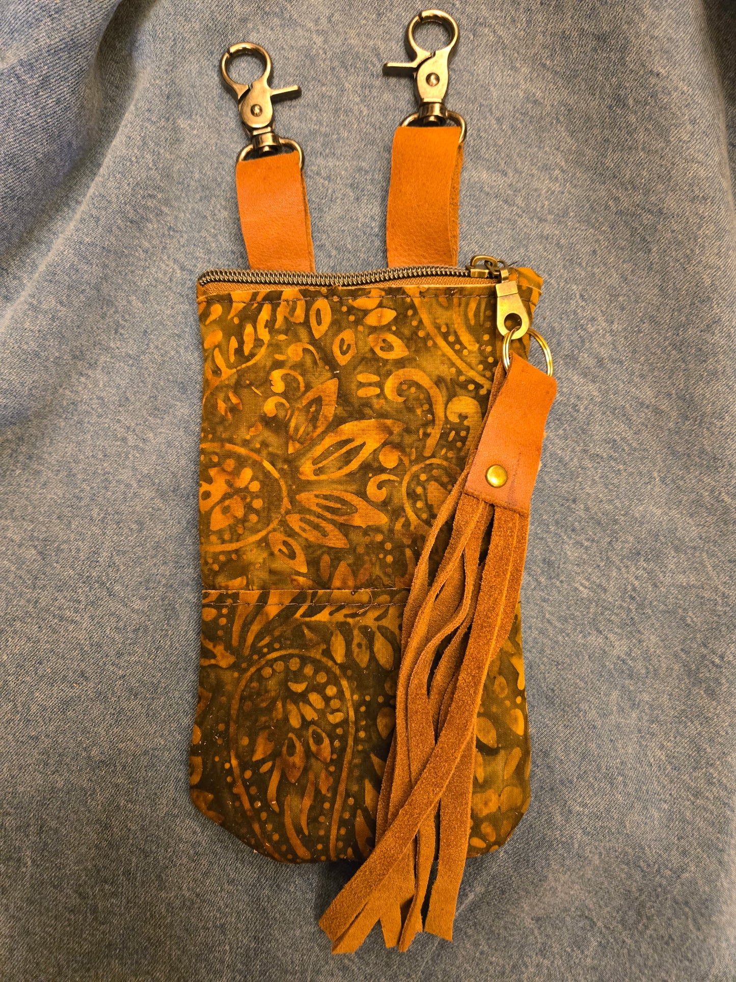 Mane & Feather Leather Clip-On Cell Phone Bags