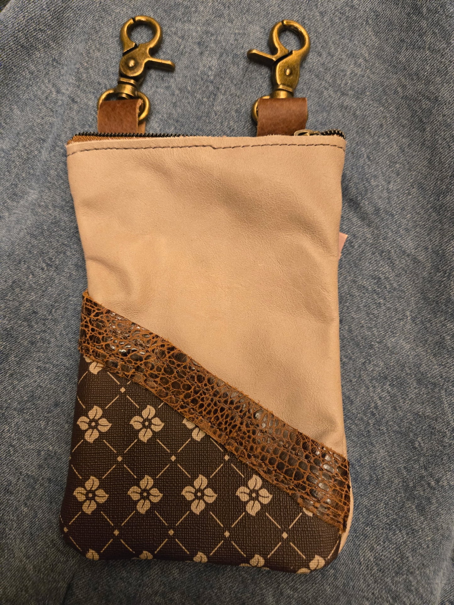 Mane & Feather Leather Clip-On Cell Phone Bags