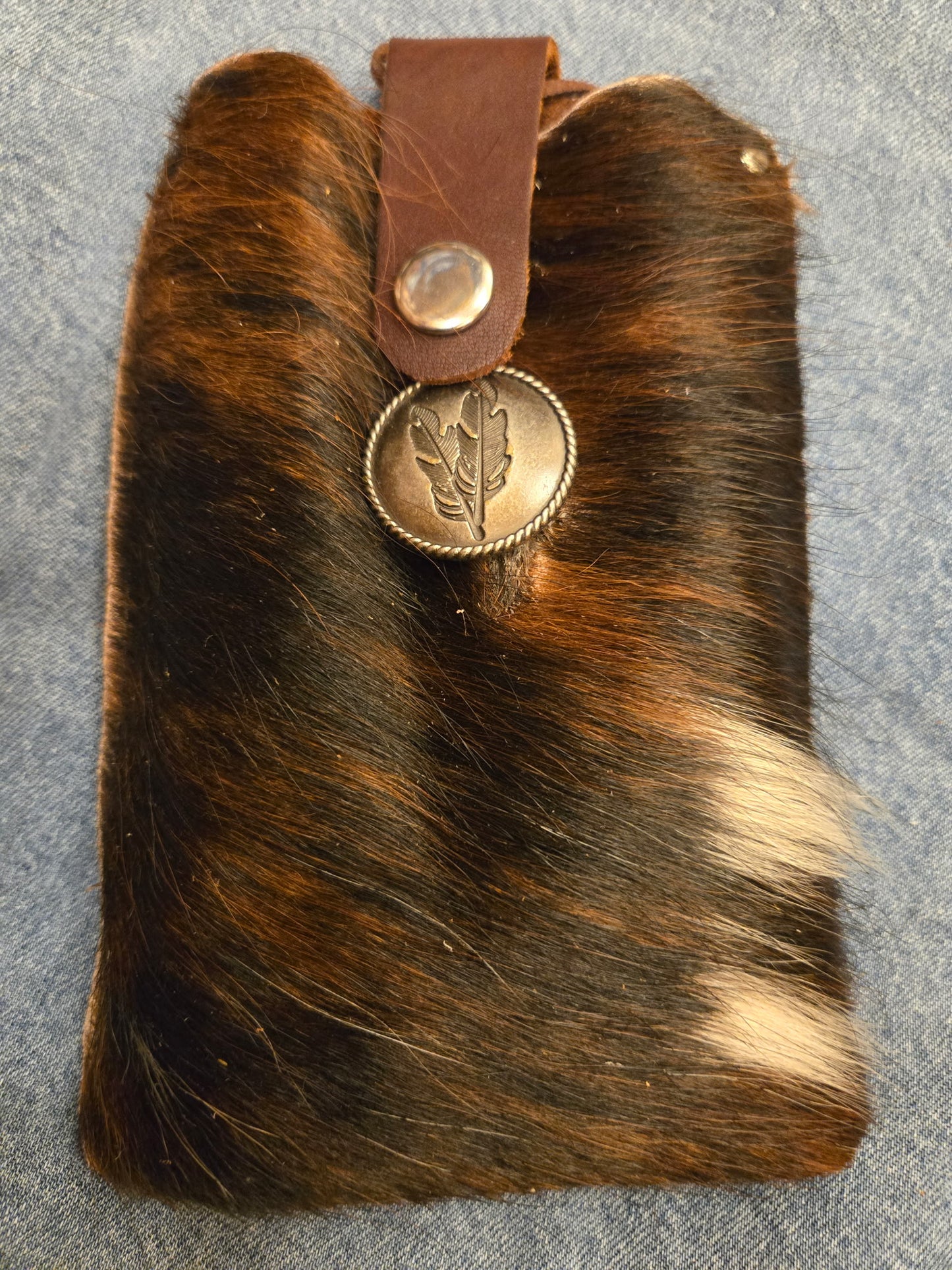 Mane & Feather Leather Belt Cell Phone Holder
