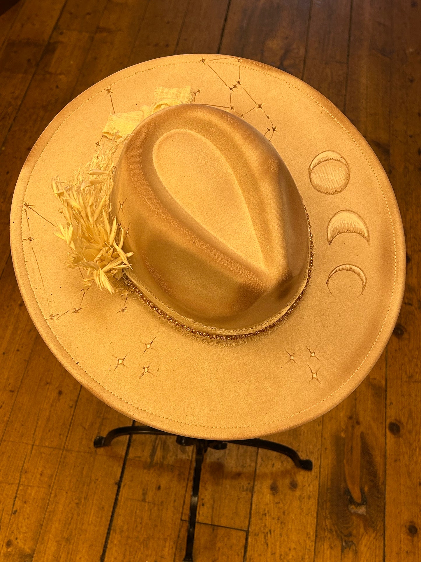 Mane & Feather Pyrography Burned Hats