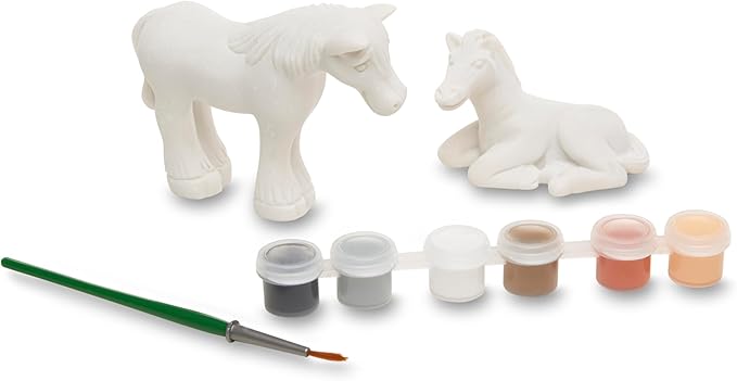 Melissa & Doug Decorate-Your-Own Horse Figurines Craft Kit