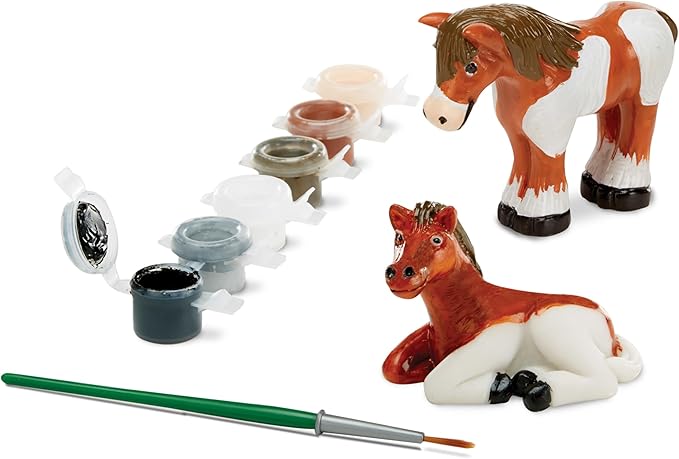 Melissa & Doug Decorate-Your-Own Horse Figurines Craft Kit