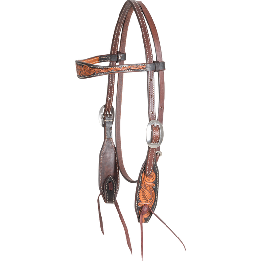 Martin Saddlery Floral Tooled Browband Headstall